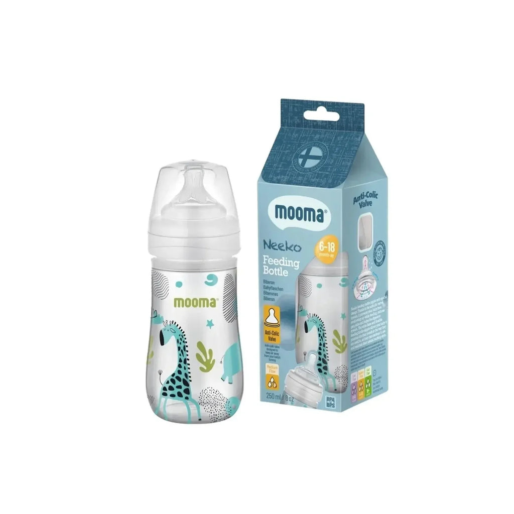 Neeko Antikolik Biberon 250ml 6-18 Ay Orta Akış - Hayvan Desenli