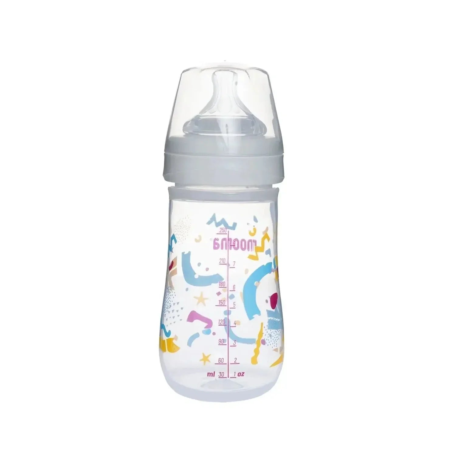 Neeko Antikolik Biberon 250 ml 6-18 Ay Orta Akış - Konfeti Desenli 6-18 Ay