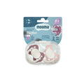 Palyaço ve Kelebek Desenli Emzik 0-6 Ay - Brownish Purple And Baby Pink