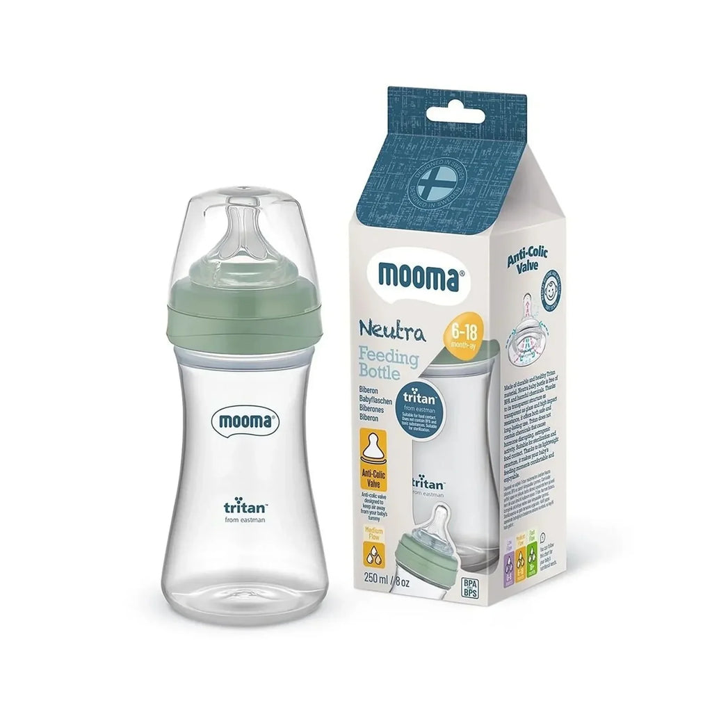Neutra Antikolik Tritan Biberon 250ML 6-18 Ay Orta Akış - Sage Green
