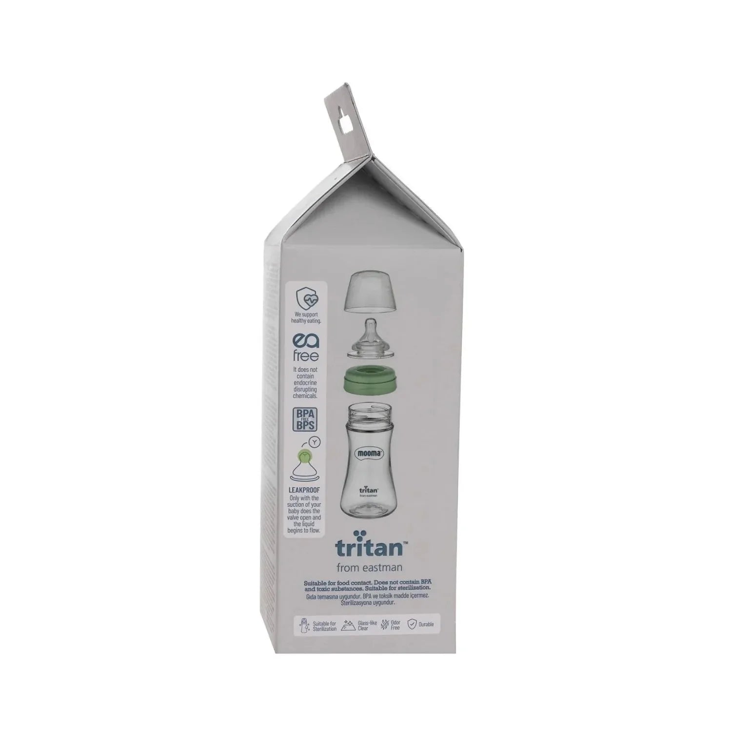 Neutra Antikolik Tritan Biberon 250ML 18+ Ay Hızlı Akış - Sage Green