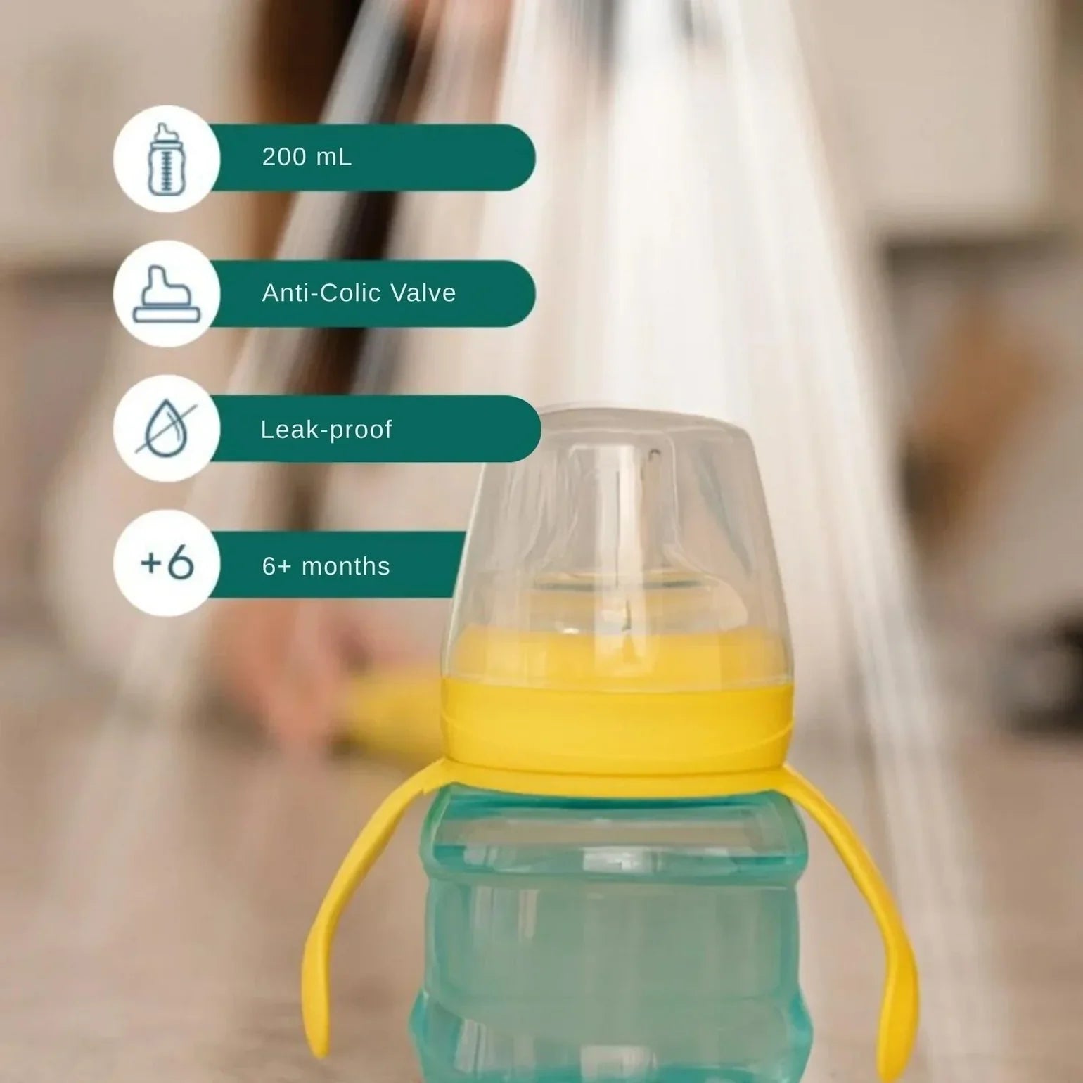 Kindy Antikolik PP Alıştırma Bardağı 200ML - Yellow Canary 6+ Ay